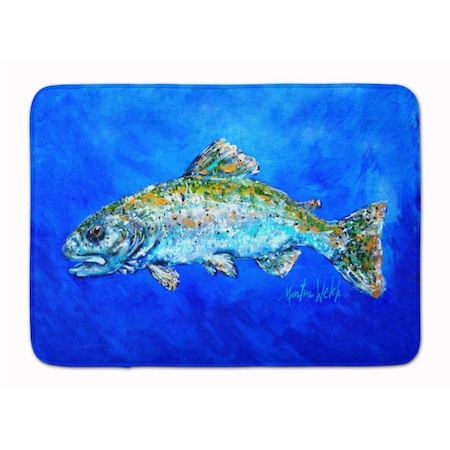 Carolines Treasures Fish Headed Downstream Machine Washable Memory Foam Mat MW1124RUG